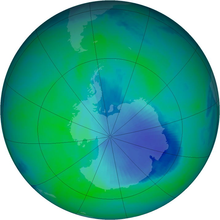 Ozone Map 1999-12-19